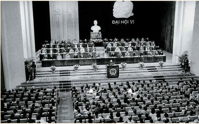 Toàn cảnh Đại hội Đại biểu toàn quốc lần thứ VI của Đảng